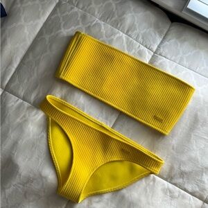 Triangl Bright Yellow Ribbed Swimwear